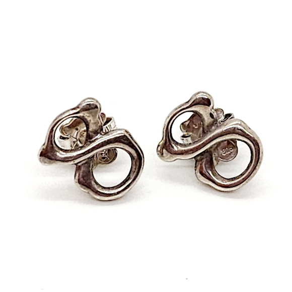 TOUS Sterling Silver Teddy Bear Stud Earrings - Picture 2 of 6